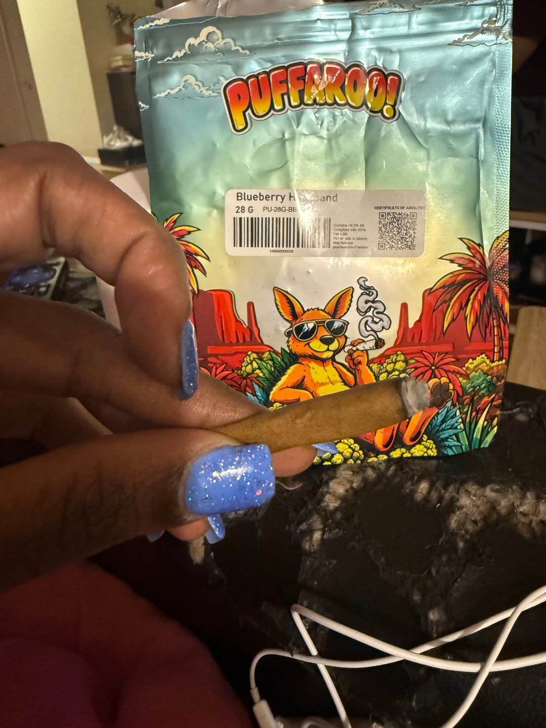 Customer photo review of Puffaroo - Blueberry Headband - 28 Grams - Hybrid