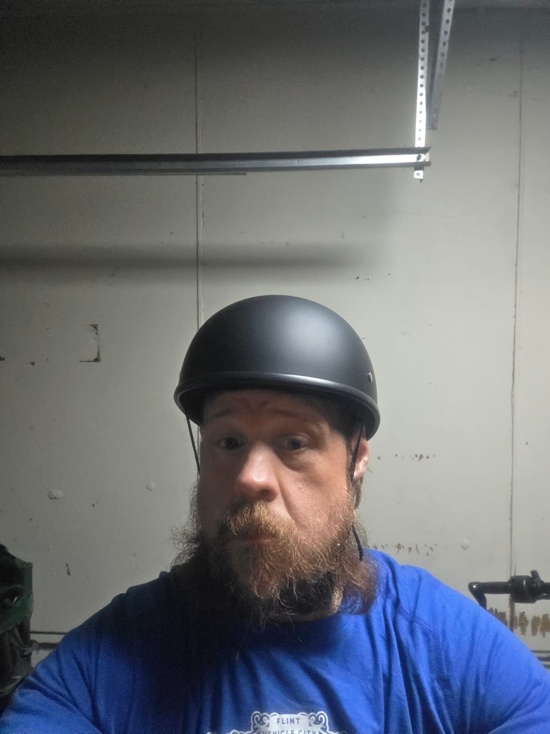 Customer photo review of Lightweight SOA Style DOT Beanie Helmet / Matte Black