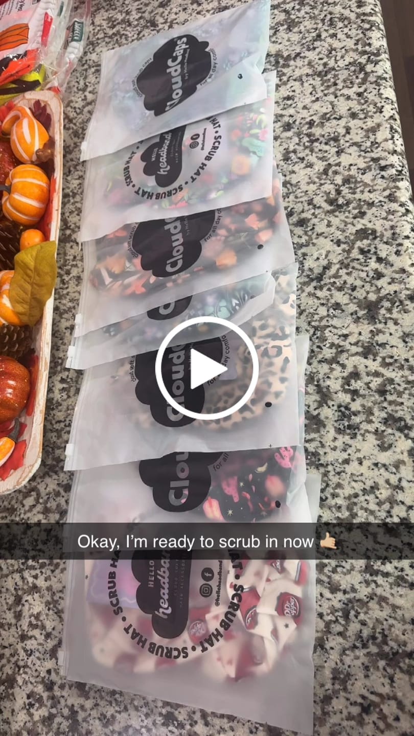 Customer video review of CloudCaps Scrub Cap | Fairy Garden