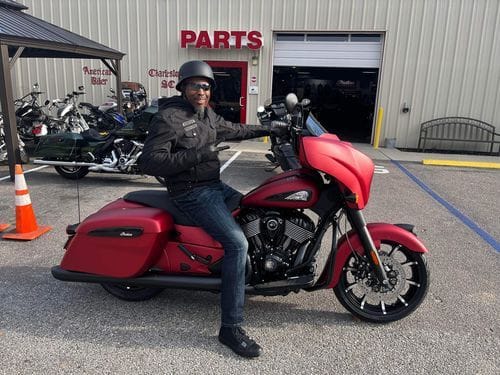 Customer photo review of German Style Mayan Half Helmet - Matte Black