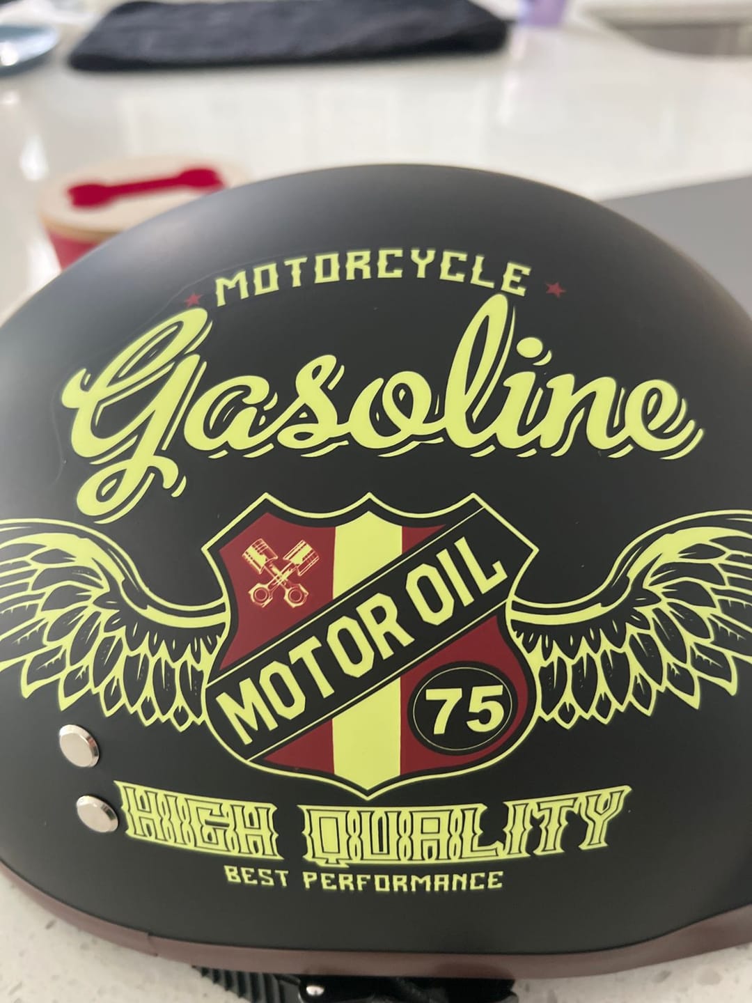 Customer photo review of TAKIZAWA Half Helmet - Curved Style