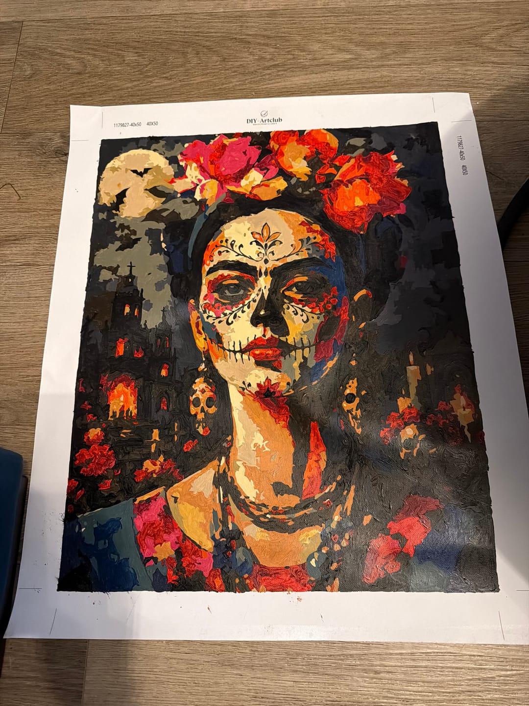 Customer photo review of Dia de Muertos Frida | Paint by Number