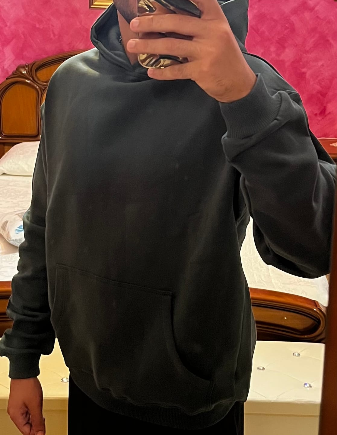 Customer photo review of Hoodie Premium Blanks 330GSM Forest green