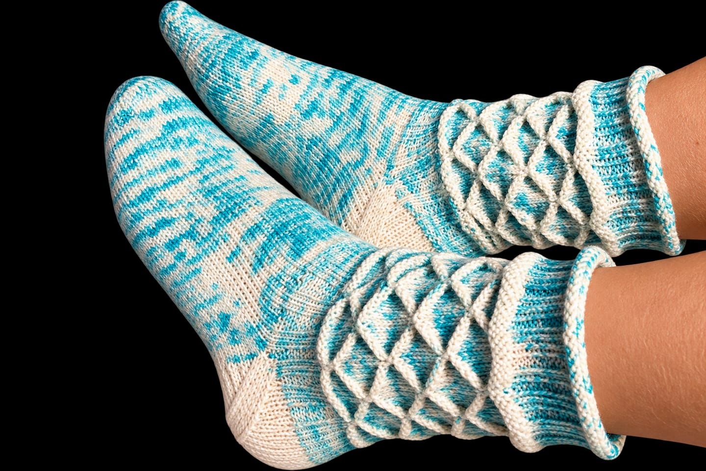 Customer photo review of Undyed Merino Sock Yarn - Fingering Weight Yarn