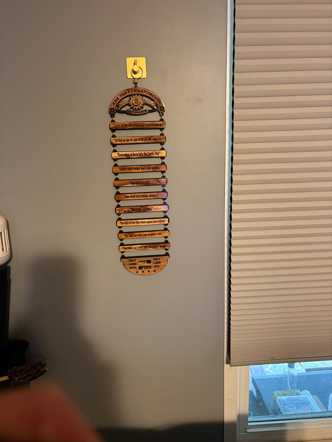 Customer photo review of Ten Commandments Wall Hanging from the Holy Land
