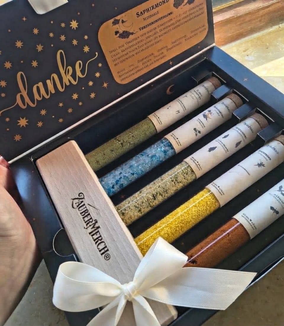 Customer photo review of Alchemisten-Set - 5er Gewürz- und Dipset im Reagenzglas