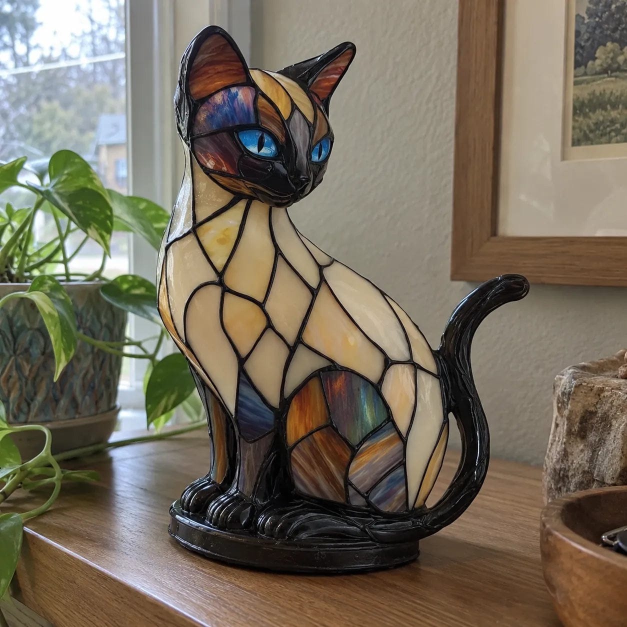 Customer photo review of Luna luminous cat 2026 - handmade lamp that makes hearts shine