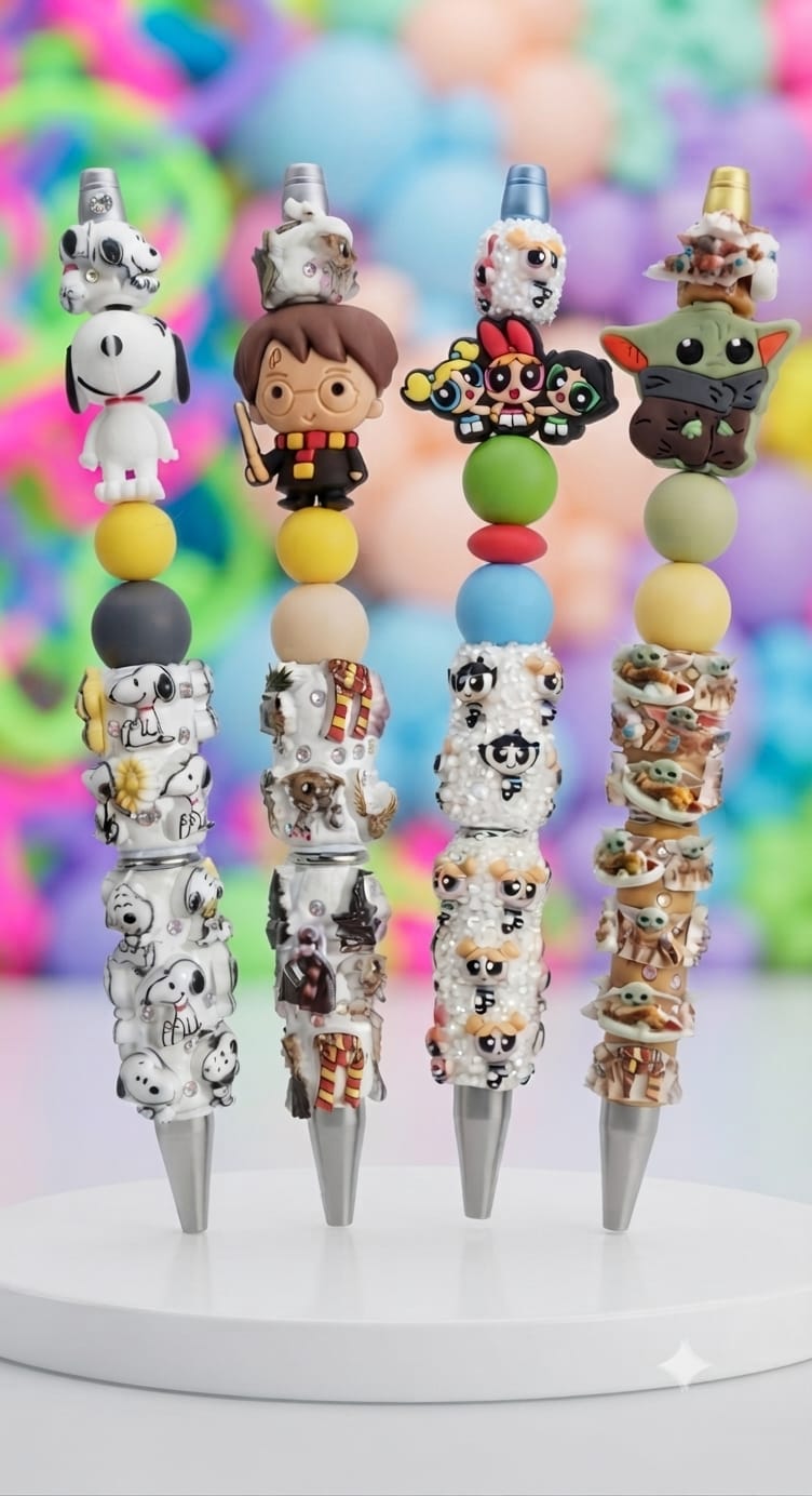 Customer photo review of Cute Superhero Little Girl Beadable Pen