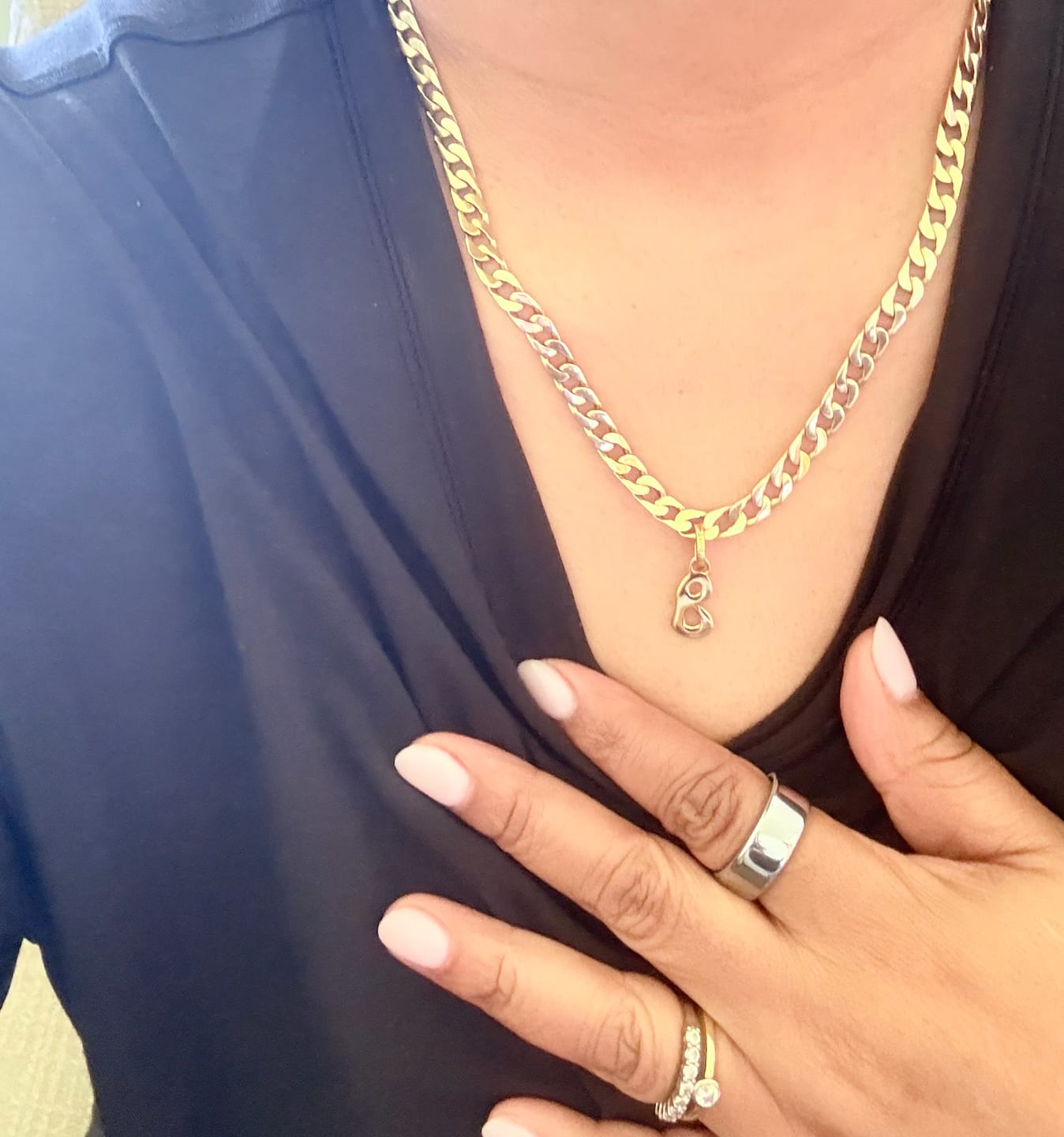 Customer photo review of Letter Gold Plated Clip Charm