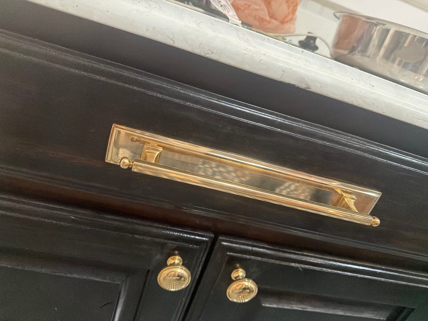 Customer photo review of Solid Brass Backplate - Unlacquered Brass Polished