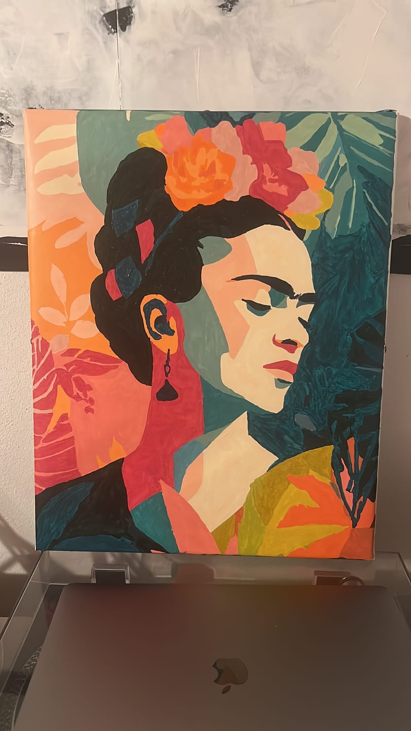 Customer photo review of Tropical Frida | Paint by Number