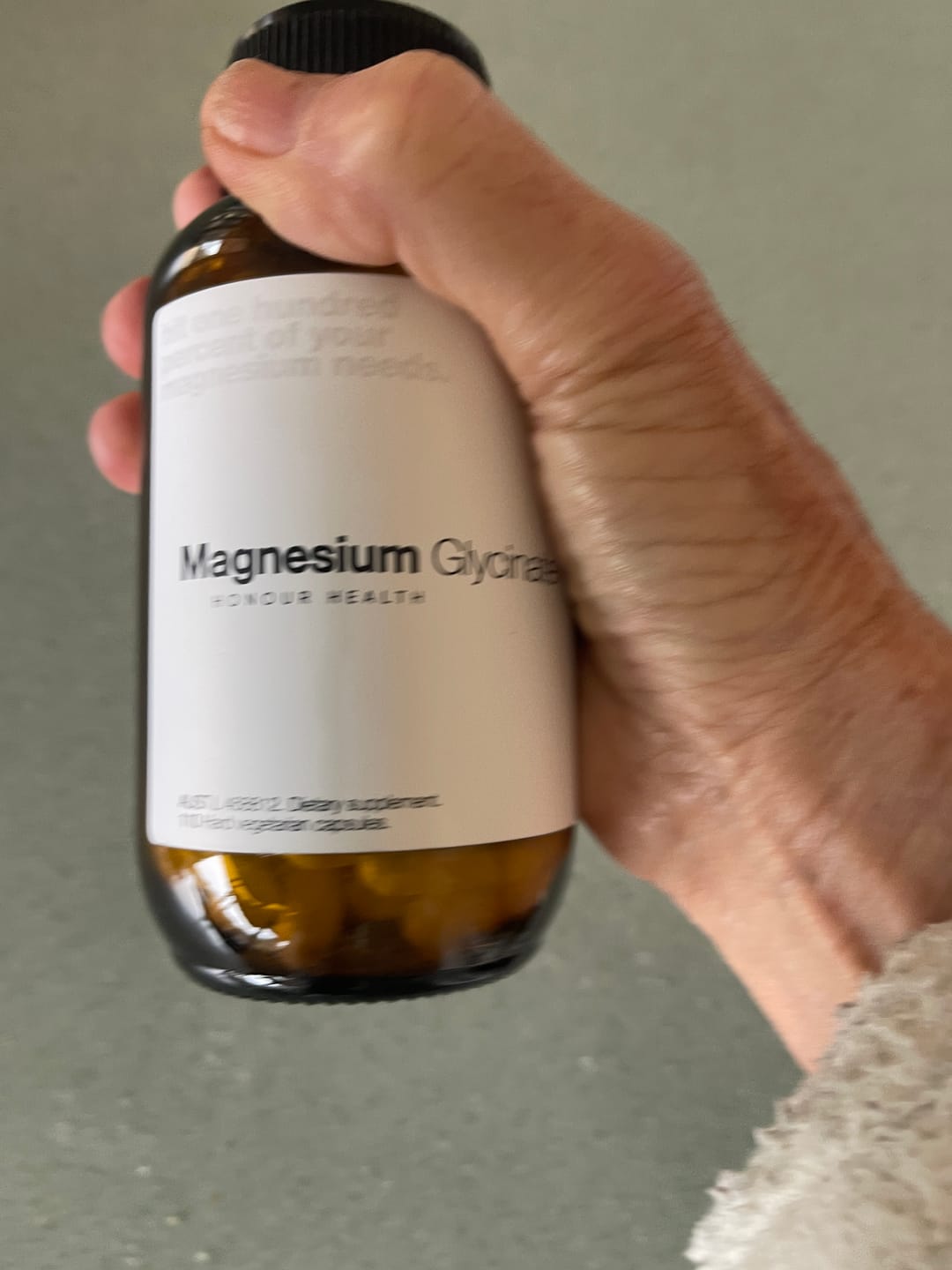 Customer photo review of Magnesium Glycinate (Pure & Unbuffered) - 110 Capsules