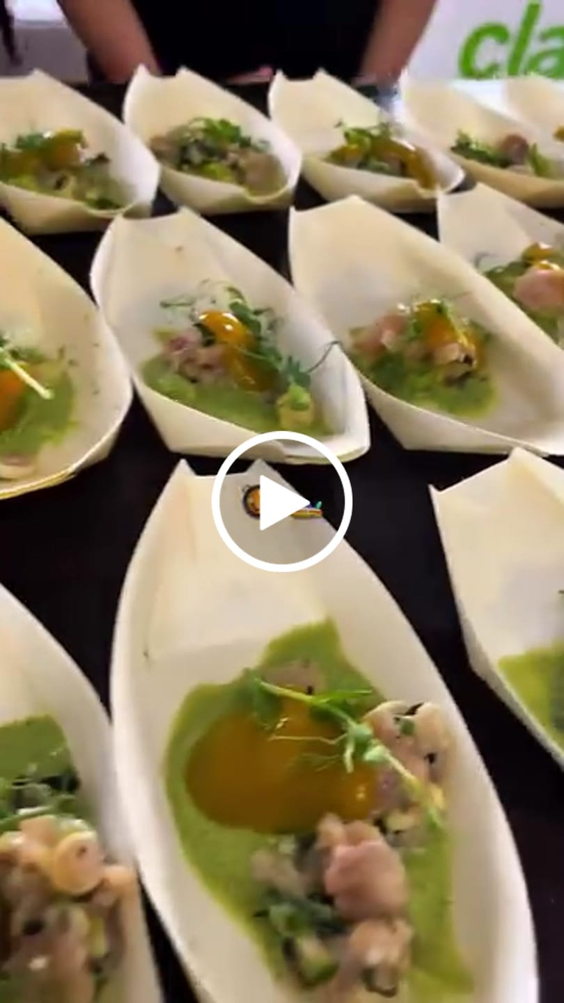 Customer video review of Wooden Bamboo Serving Food Boats