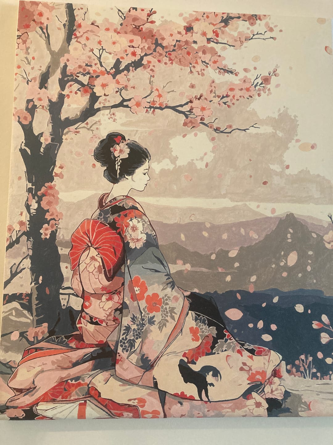 Customer photo review of Geisha Vintage sous les Cerisiers en Fleurs