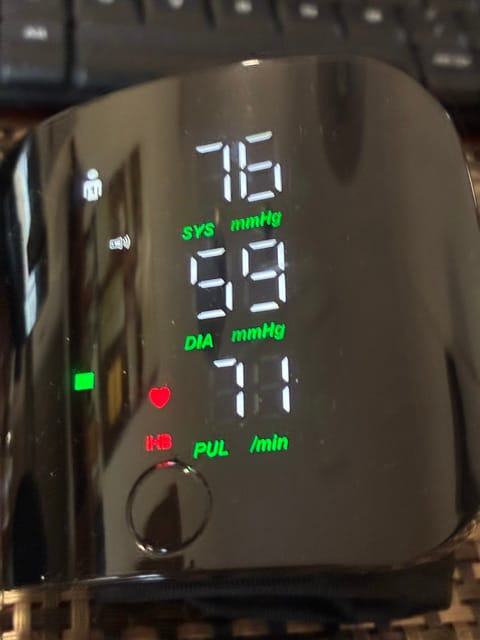 Customer photo review of Portable Wrist Blood Pressure Monitor