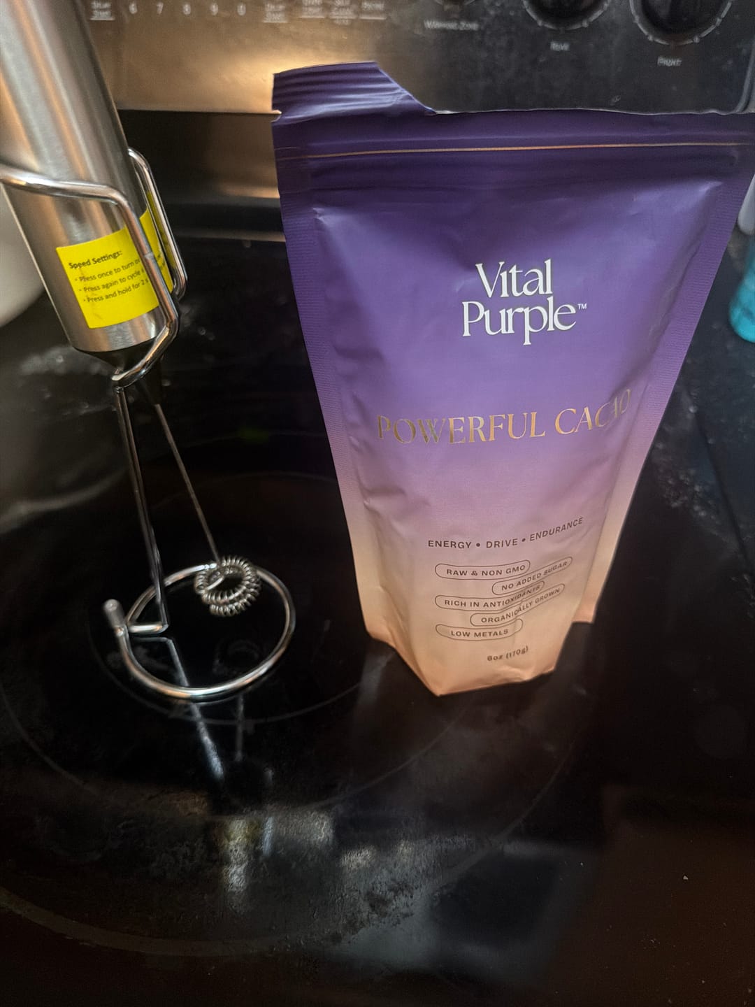 Customer photo review of Organic High Flavanol Cocoa Powder | Purple Cacao Powder | 25% Fat