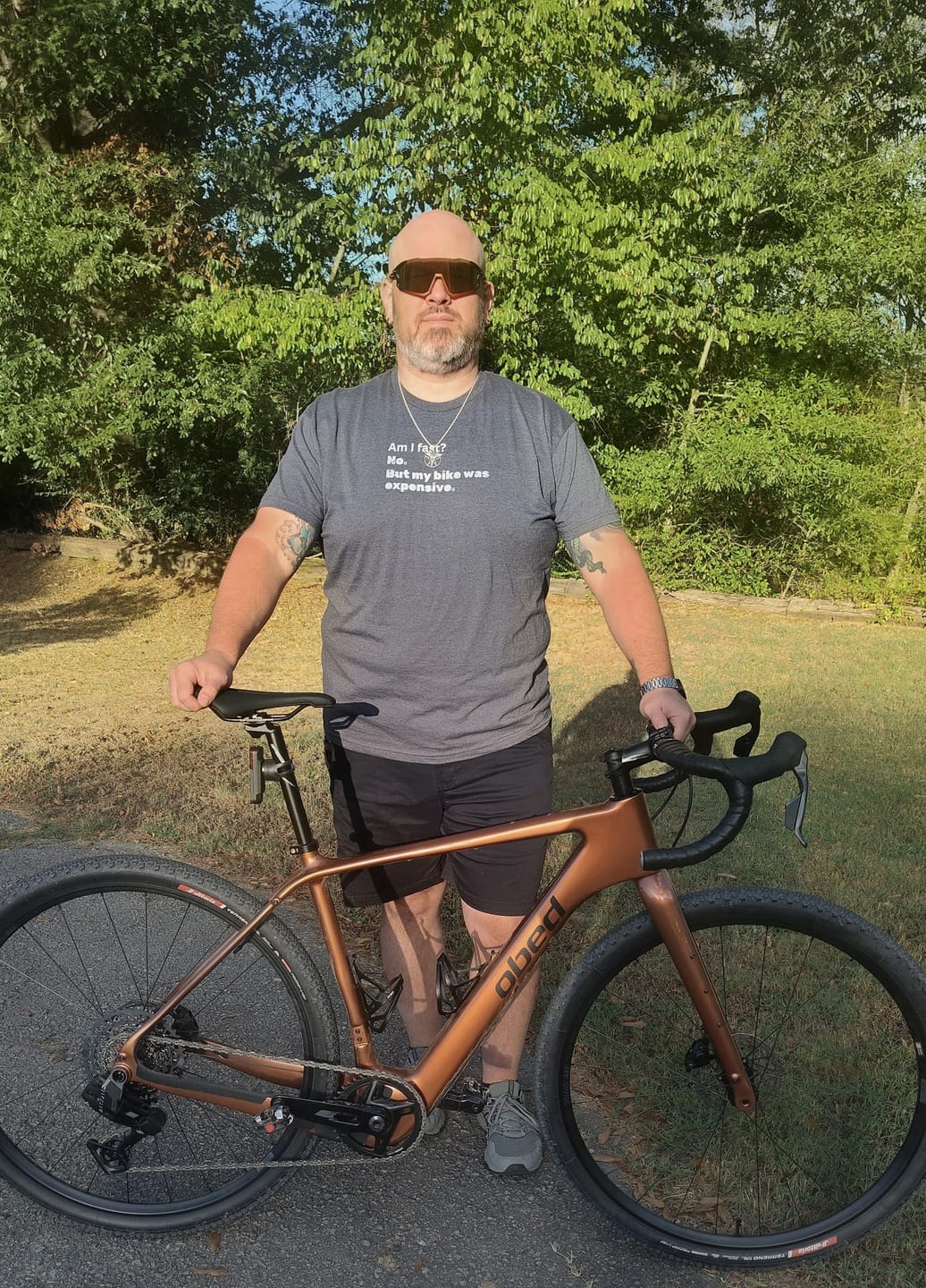 Customer photo review of MY BIKE EXPENSIVE TEE