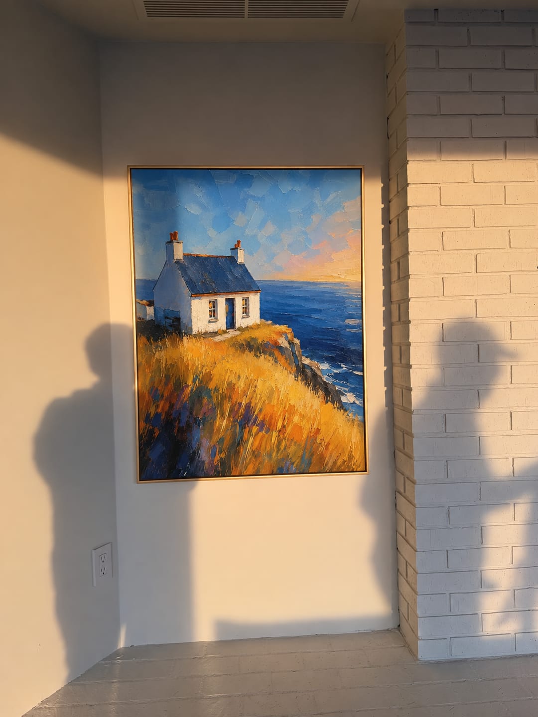 Customer photo review of Cliff Cottage Coastal Wall Art