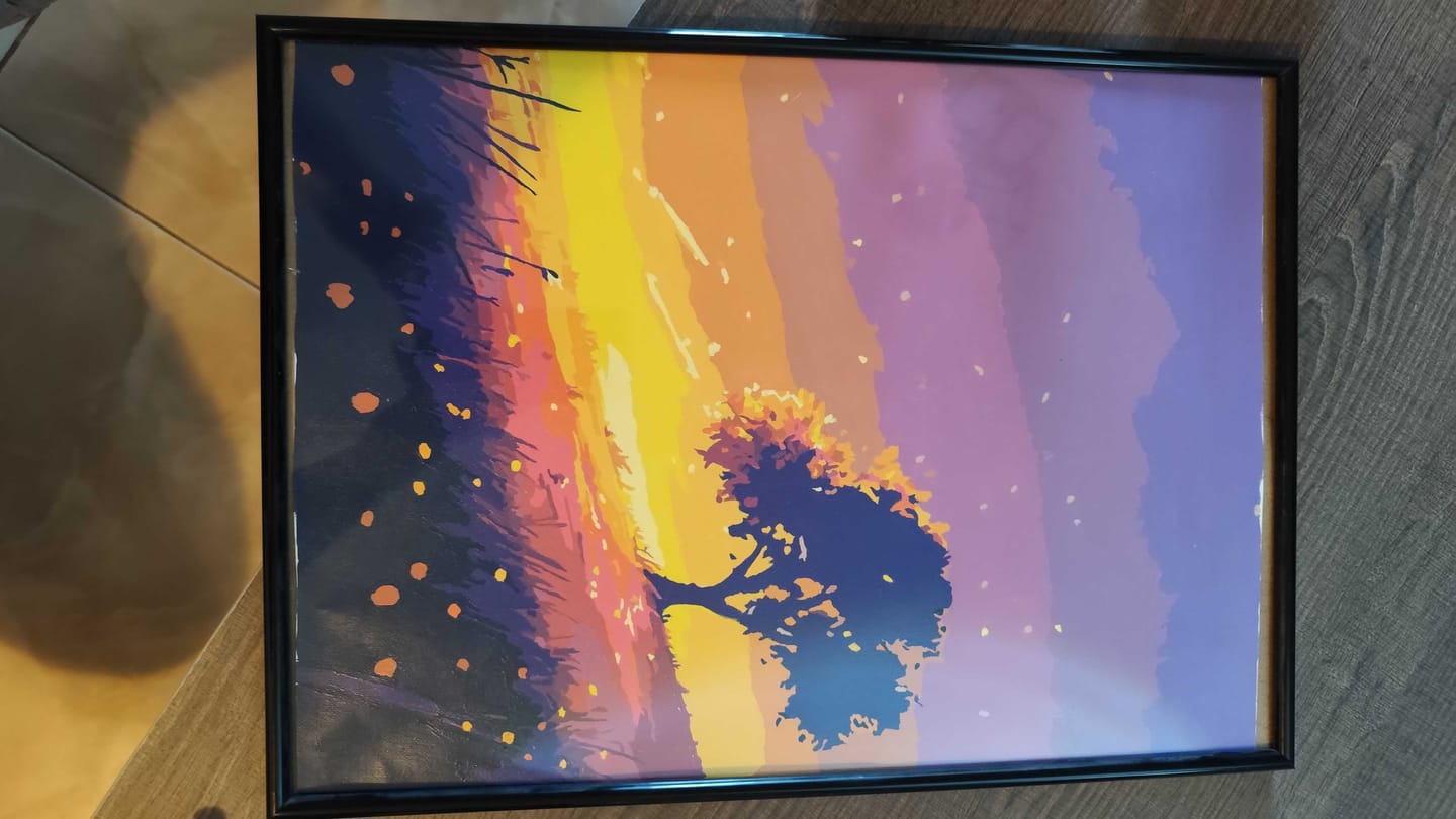 Customer photo review of Surprise Painting | Paint by Numbers