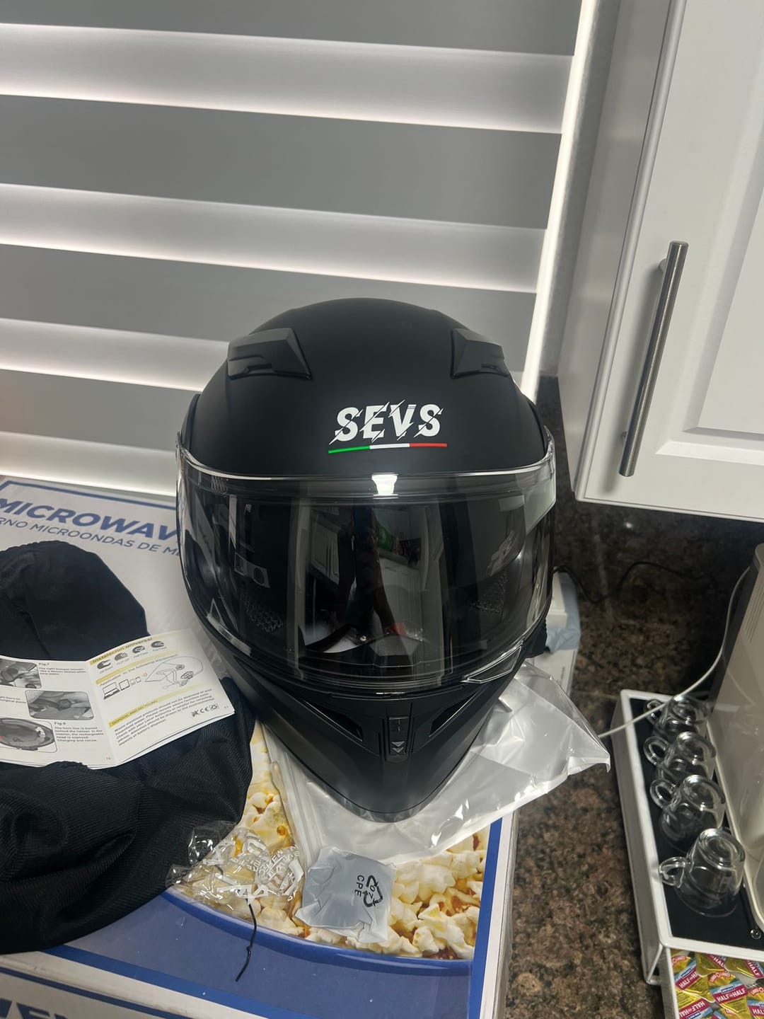 Customer photo review of K1 Modular Helmet - Bluetooth Headset