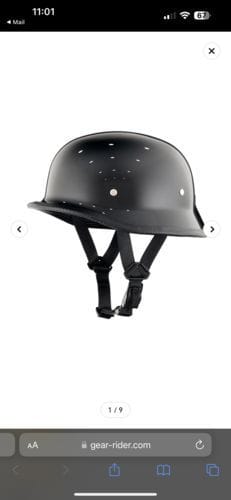 Customer photo review of German Style Mayan Half Helmet - Gloss Black