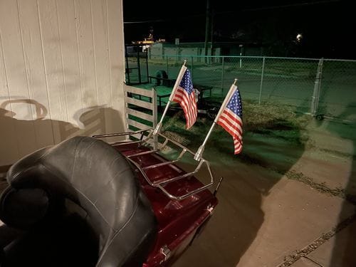 Customer photo review of Motorcycle Flagpole Mount - American Flag