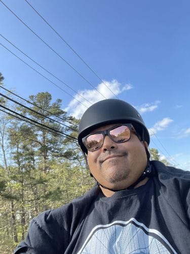 Customer photo review of Smallest Beanie Half Helmet