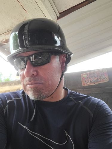 Customer photo review of German Style Mayan Half Helmet - Gloss Black