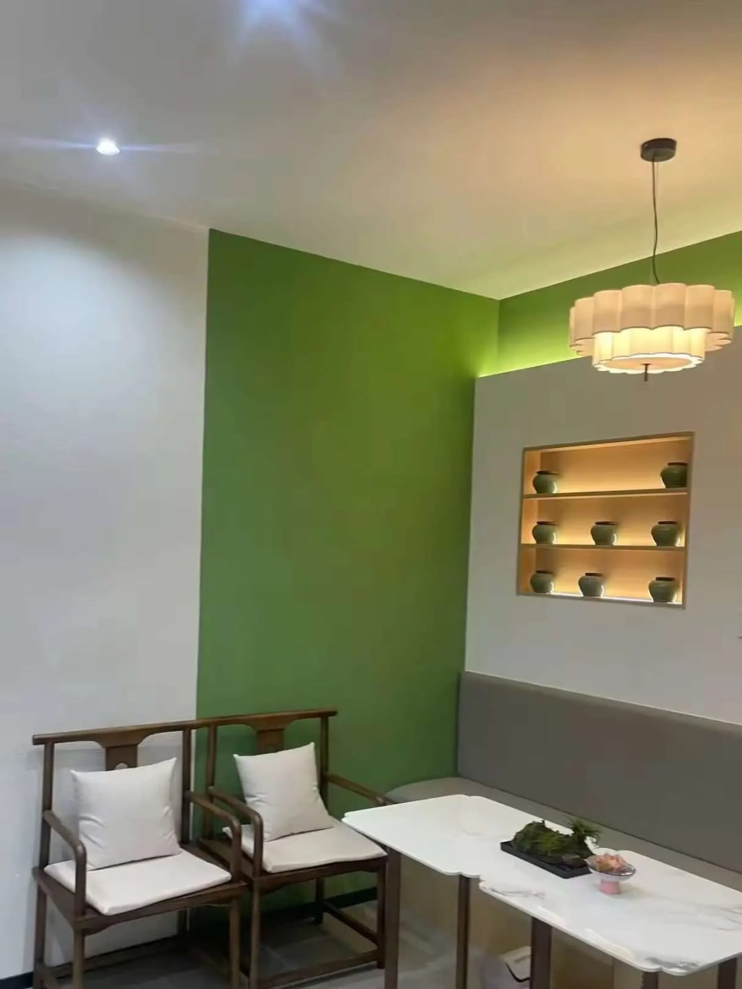 Customer photo review of Ceiling Light, Fluted Fabric Shade, 45 to 65 cm Wide