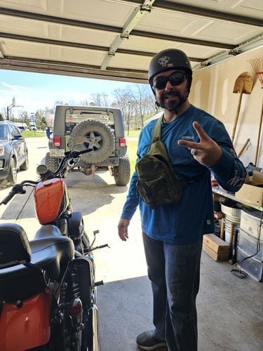 Customer photo review of LD Baseball Motorcycle Helmet