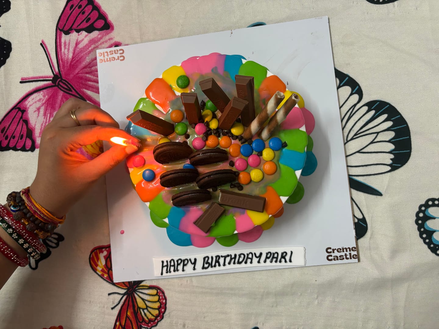 Customer photo review of Colorful Drip Cake