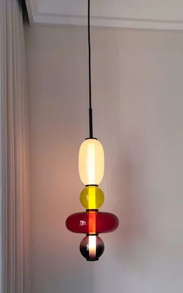 Customer photo review of Stacked Glass Pendant Lamp
