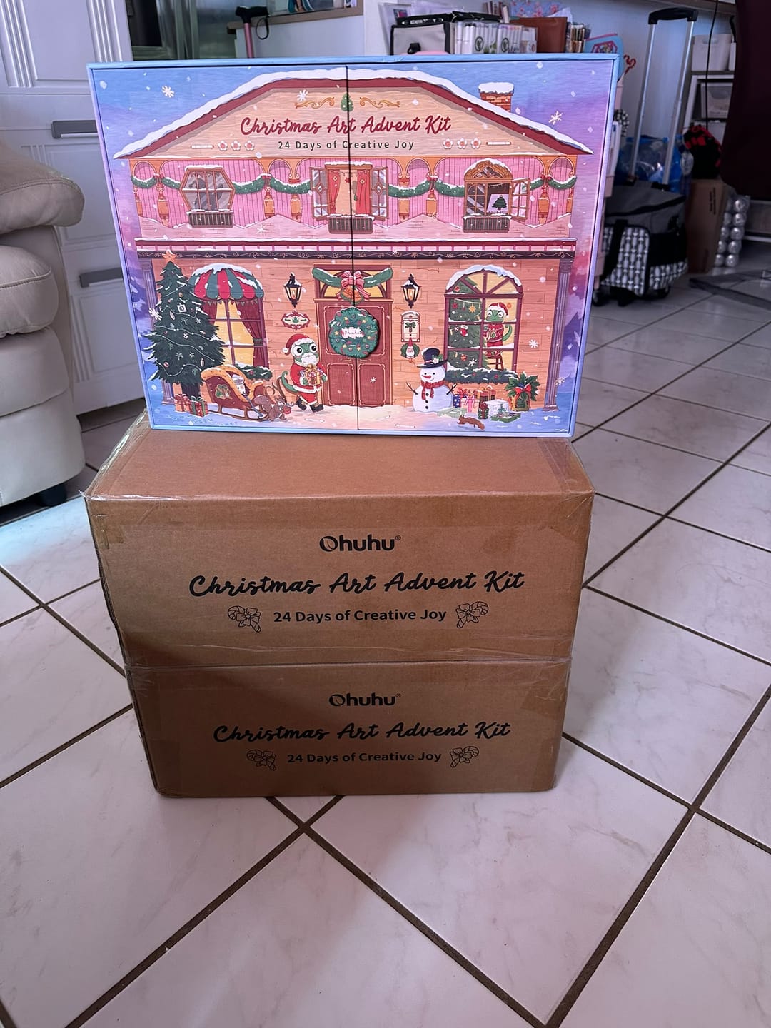Customer photo review of Ohuhu Christmas Advent Calendar 2026, 24 Days Countdown Gift Kit