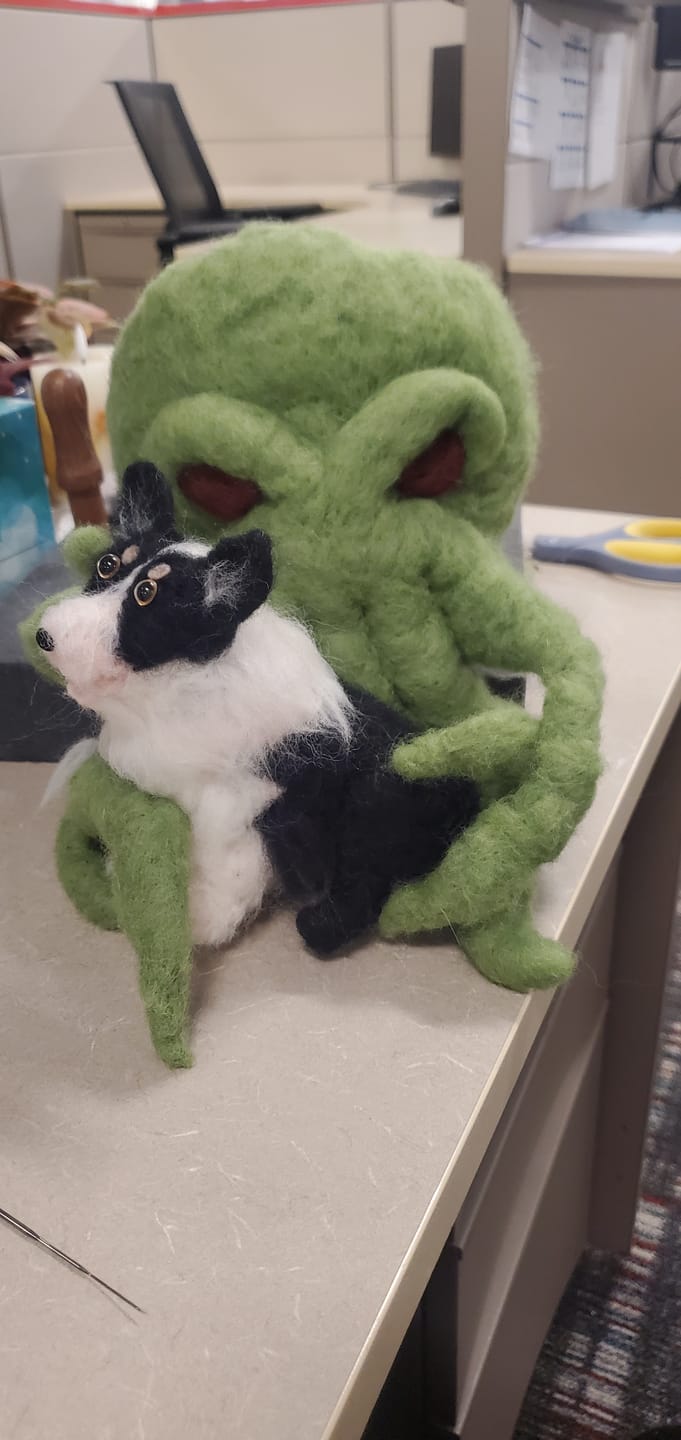 Customer photo review of Dove - 1 oz Felter's Roving