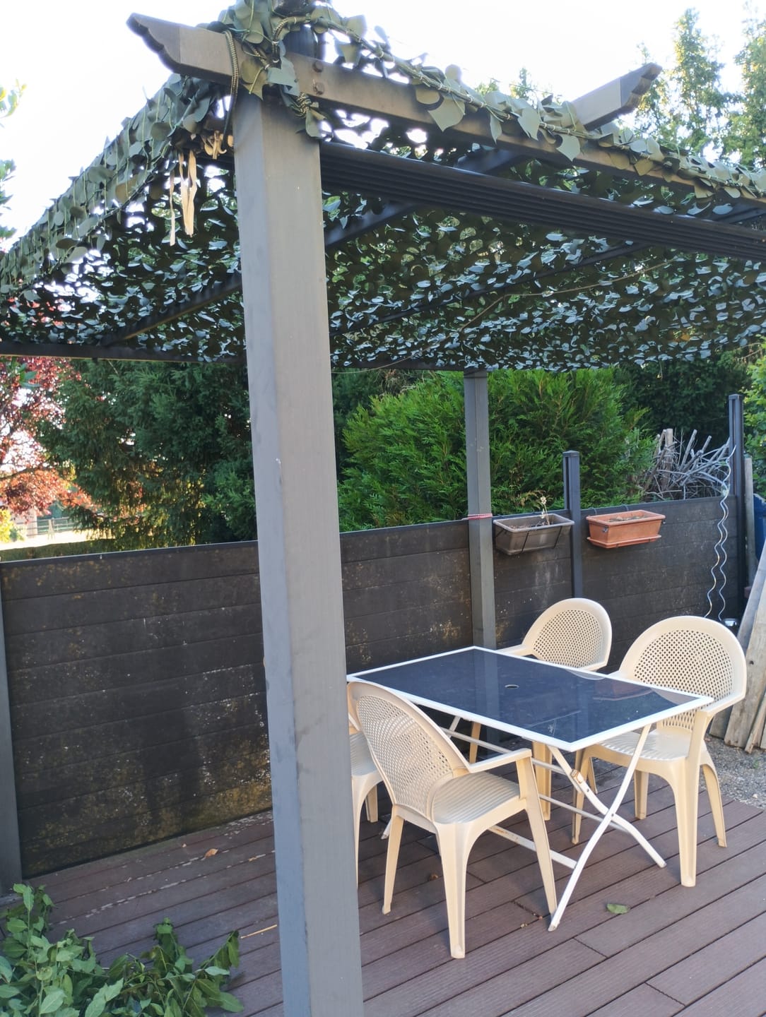 Customer photo review of Voile d'ombrage camouflage vert