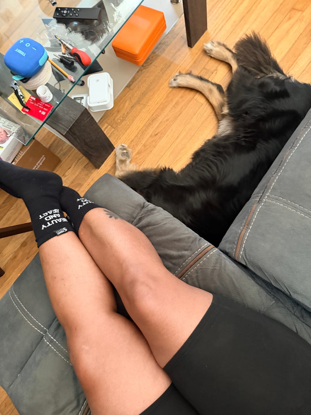 Customer photo review of IDGAF - Crew Workout Socks