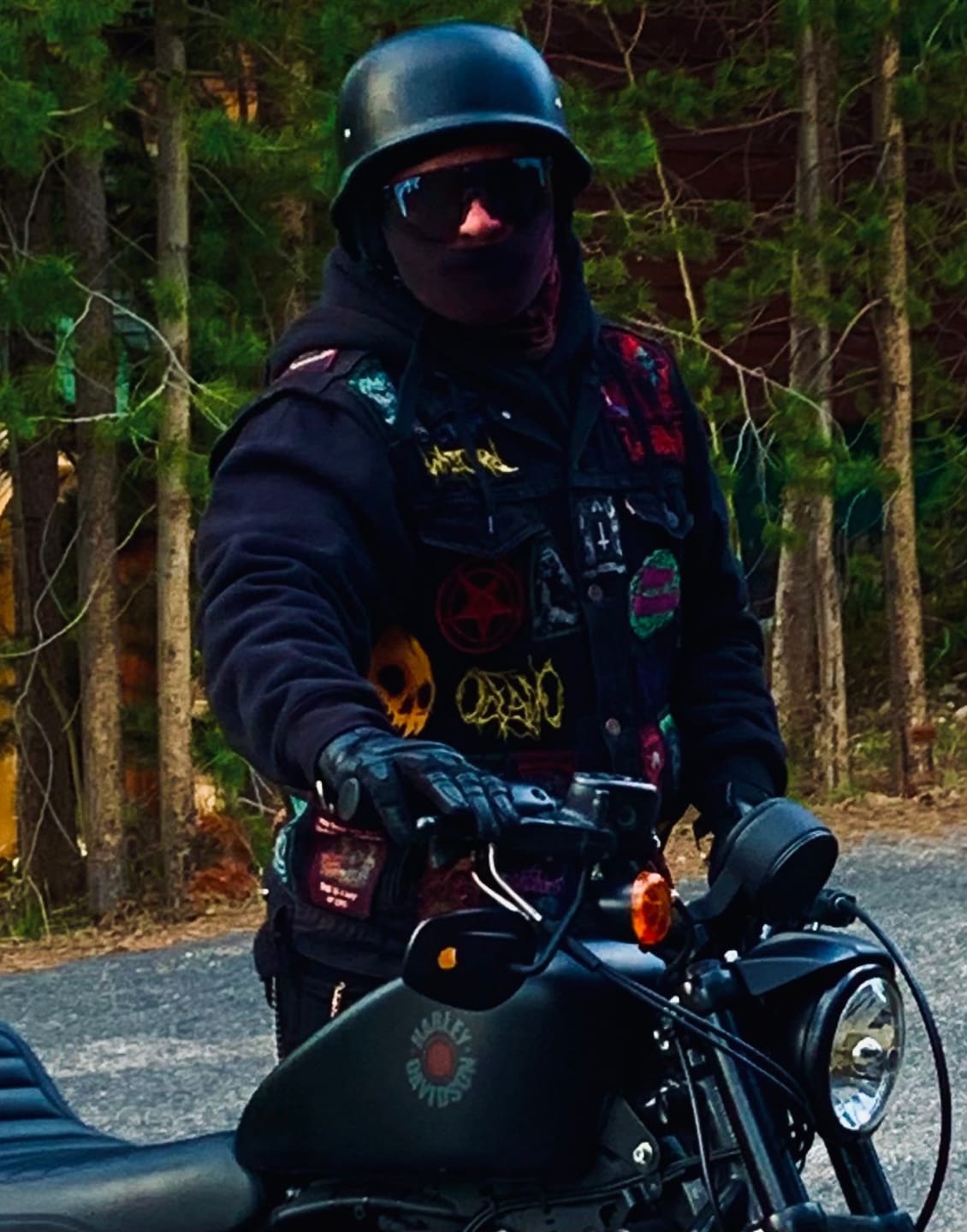 Customer photo review of German Style Mayan Half Helmet - Matte Black