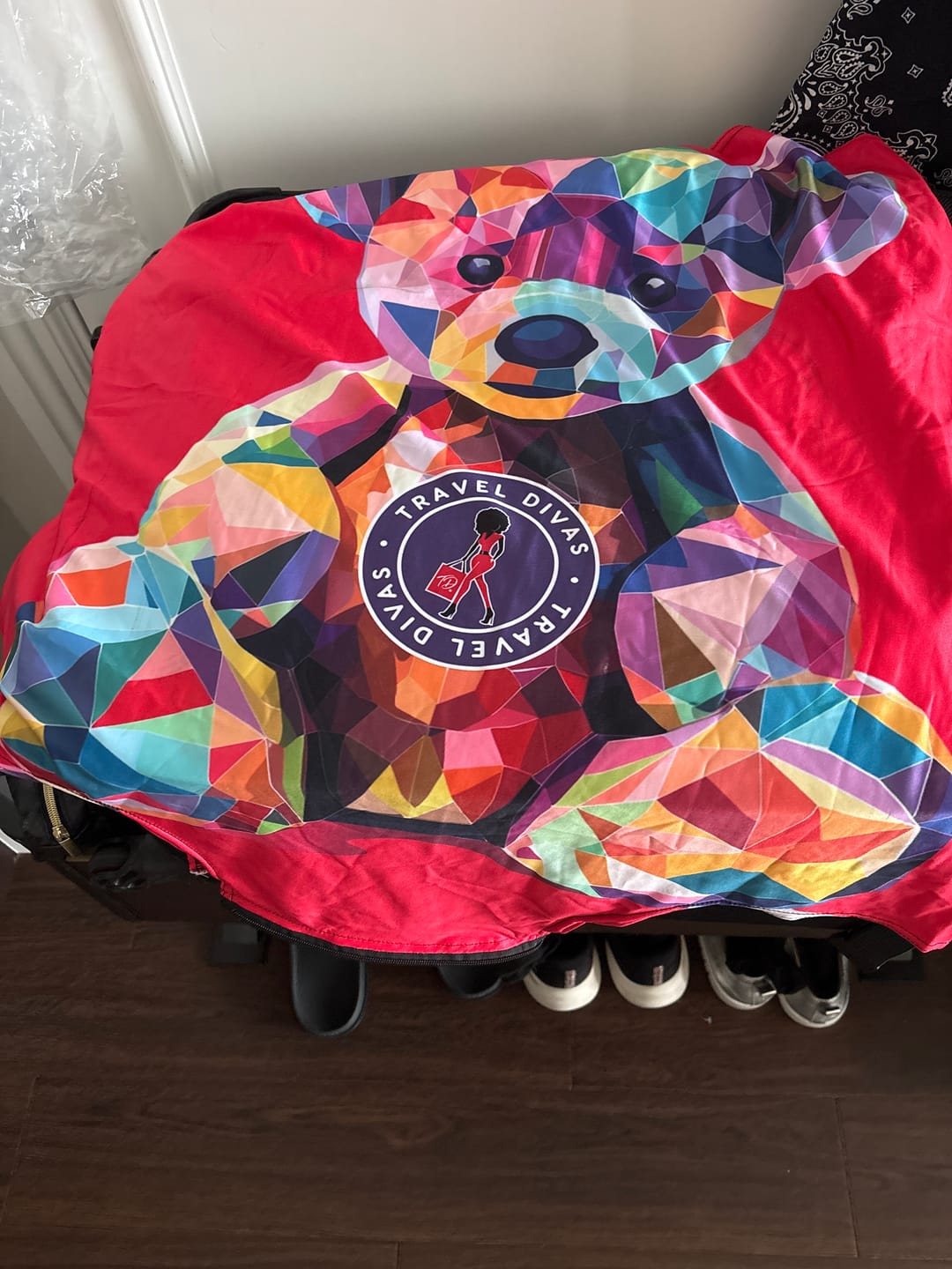 Customer photo review of Diva Bear Red Luggage Cover