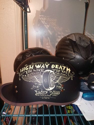 Customer photo review of TAKIZAWA Half Helmet - Curved Style
