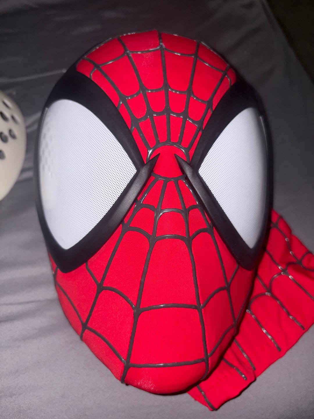 Customer photo review of McFarlane Spider-Man Mask Life Size Wearable ( Raised Texture)