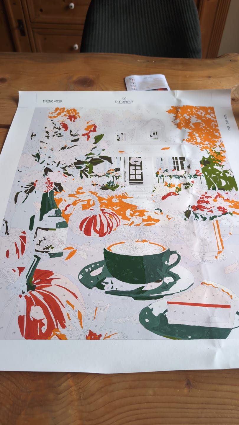 Customer photo review of Pumpkins & Pie | Paint by Number