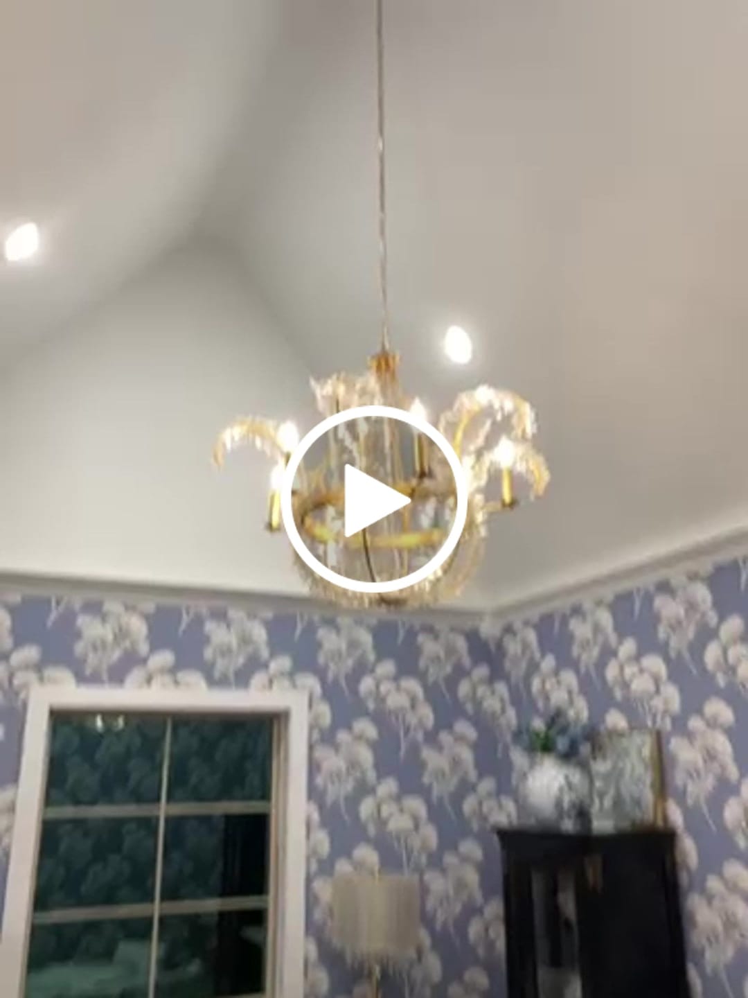 Customer video review of Luxury Gold Foiled Chic Antique Crystal Floral Chandelier