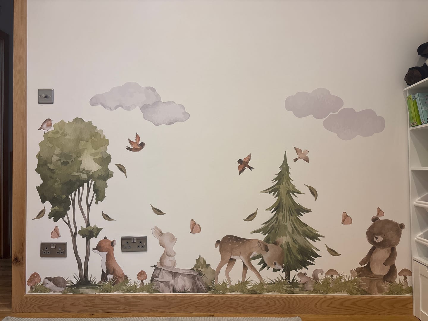 Customer photo review of Cute Forest Animals Wall Decals