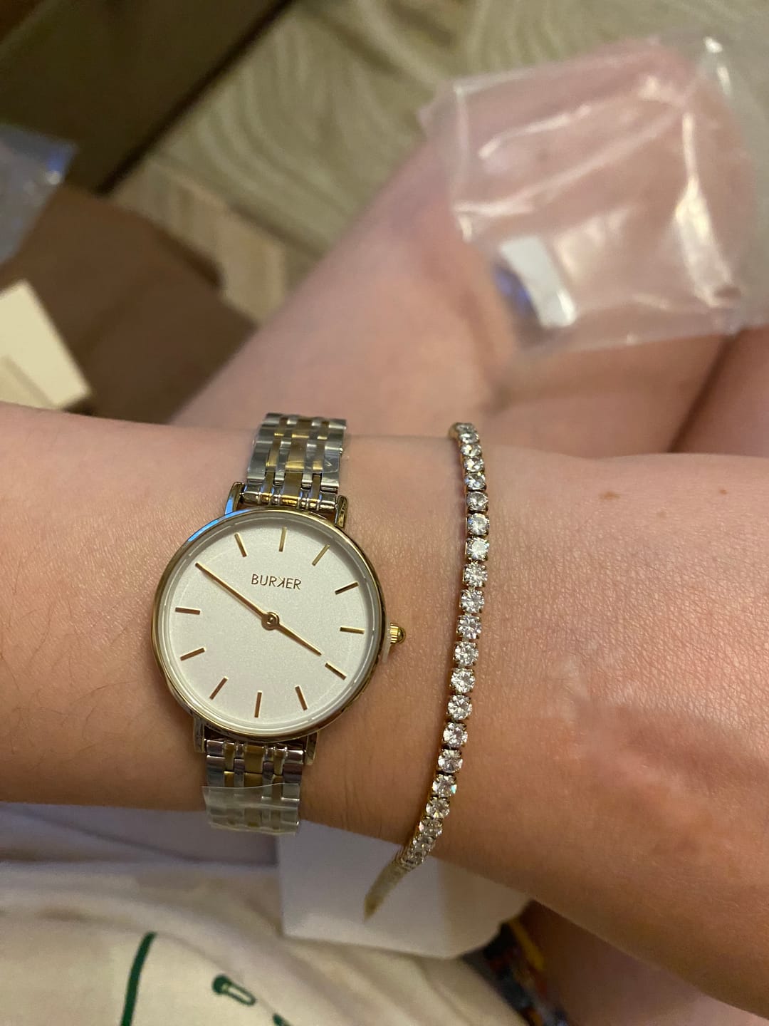 Customer photo review of Ava Gold Bracelet
