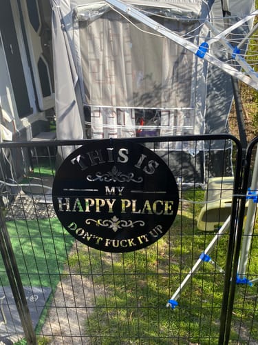 Customer photo review of My Happy Place Wall Art