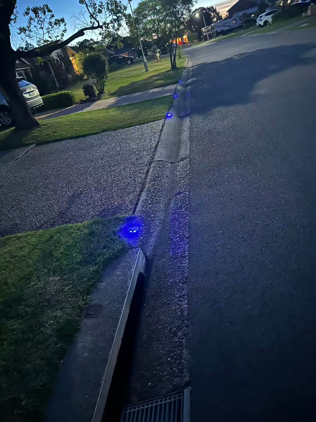 Customer photo review of Solar Road Stud Lights – Aluminium IP68 – Driveway & Dock LED Markers 2Pack