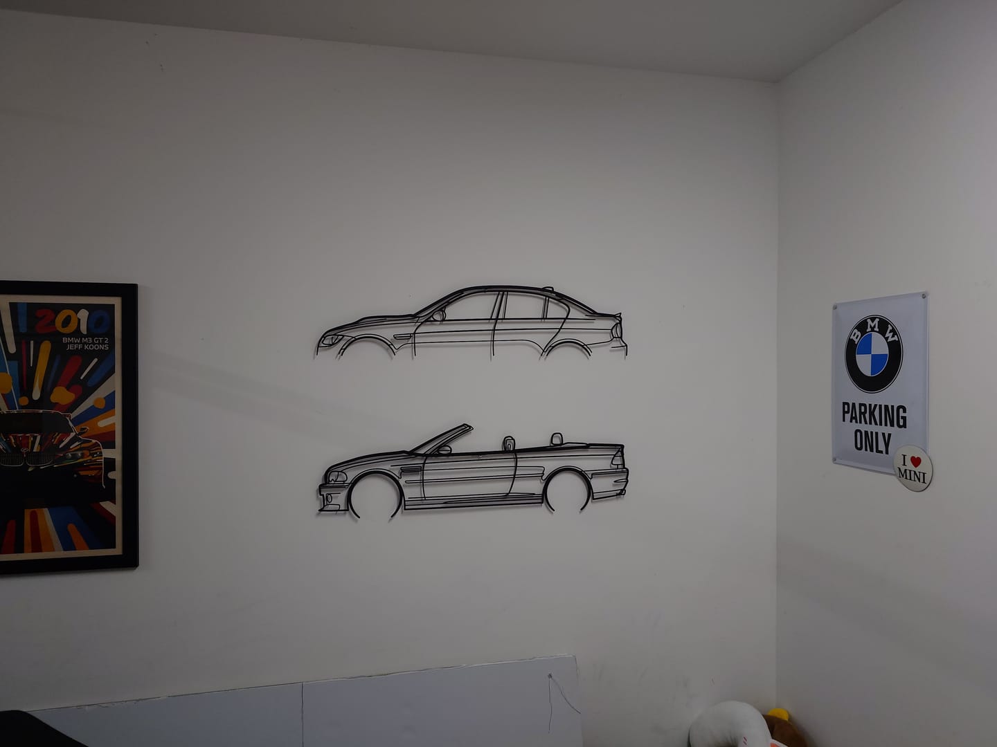 Customer photo review of E46 m3 convertible Décoration murale métallique silhouette détaillée