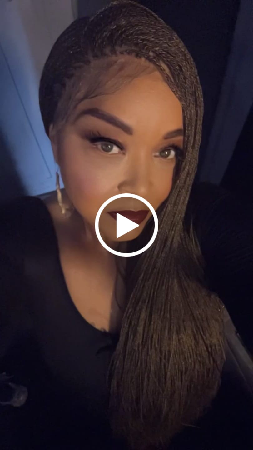 Customer video review of Mica - Micro Senegalese Twist Pre Bleached Swiss HD Full Lace Knotless Braids Wig 799 Strands
