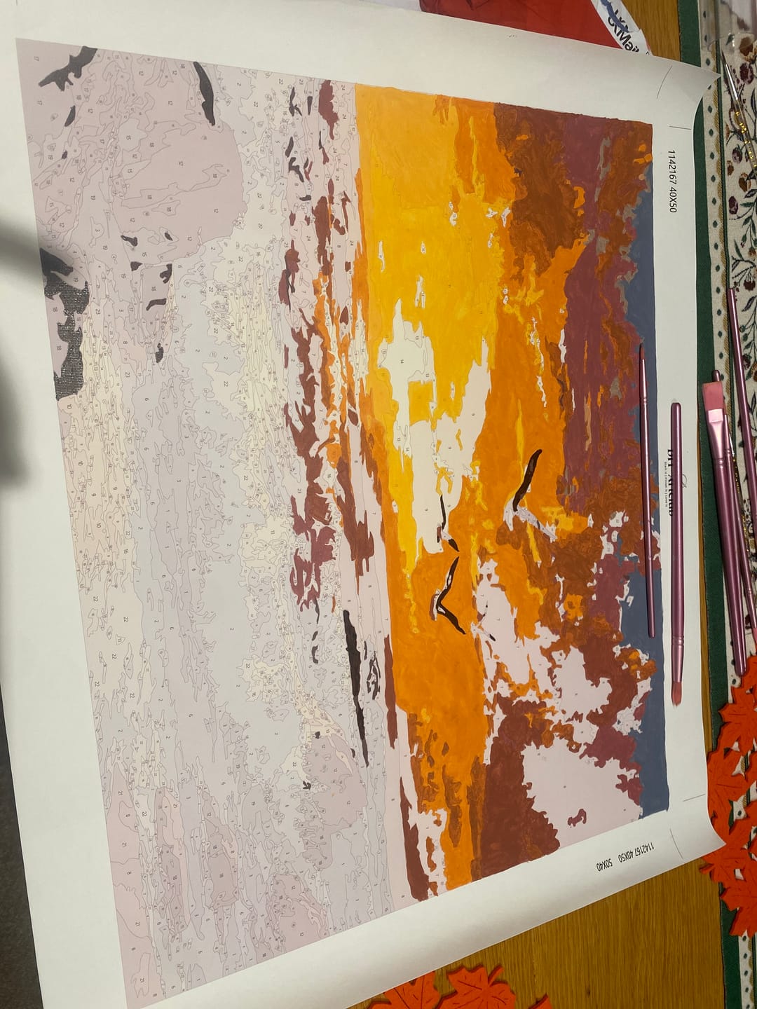 Customer photo review of Ocean sunset | Paint by Number