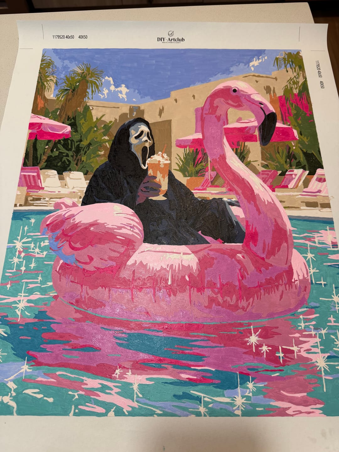 Customer photo review of Summer Scream | Paint by Number